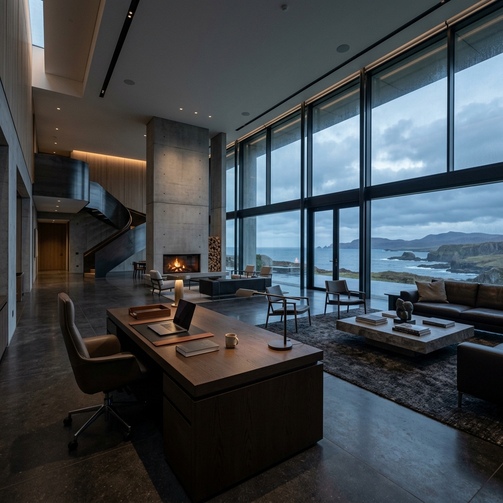 Soft Natural Light Interior Office